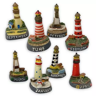 Miniature Lighthouse W/ Birthday Month 2” Figurine • $9.99