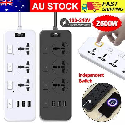 3/4 Way Outlet Power Board Powerboard Sockets With Individual Switch Power Point • $15.95