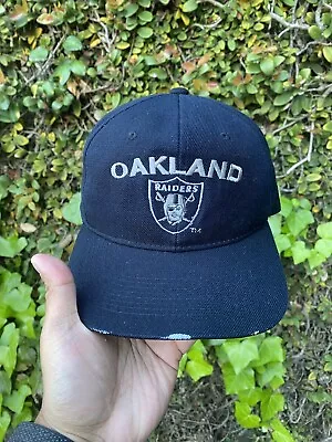 Vintage 90s Oakland Raiders Sam Jung Wool SnapBack Hat Cap NFL VTG Auto • $49.99