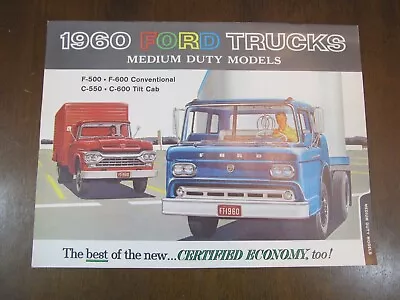 1960 Ford Trucks Medium Duty Models Sales Brochure F Series Vintage • $12.50