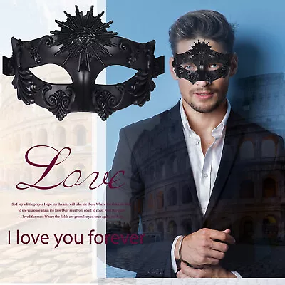 Men's Masquerade Mask Venetian Roman Greek Mask For Mardi Gras Halloween Party • $13.99