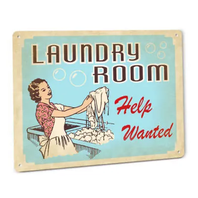 $13.99 • Buy Laundry Room SIGN Help Wanted Home Soap Vintage Wall Art Country Cabin 158