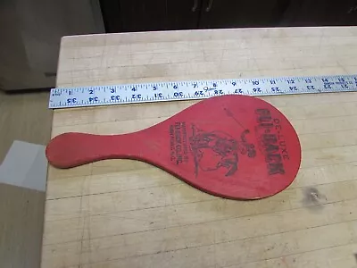 Vintage Red DE-LUXE Fli-Back Paddle Ball Toy 1950s Cowboy High Point NC • $29.99