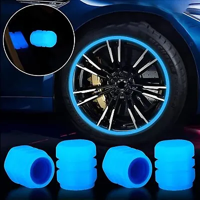 4PCS Fluorescent Car Tire Valve Cap Luminous Bike Tire Valve Stem Caps Universal • $4.95