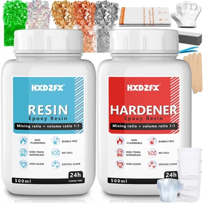 £29.26 • Buy Epoxy Resin Clear Crystal Coating Kit 1000ml/1160g - 2 Part Casting Resin For