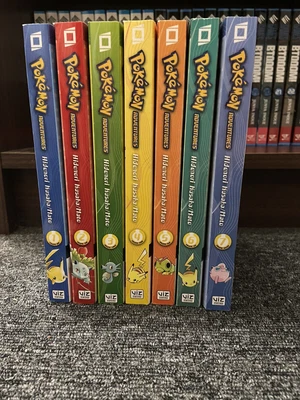 $45 • Buy Pokemon Adventures Red & Blue English Manga Set Volumes 1-7 Like Brand New