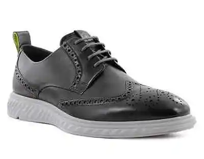 Ecco ST. 1 Hybrid Lite Brogue Men's Comfort Shoes In Magnet • $120