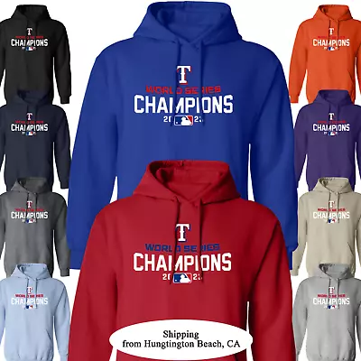 Men's Texas Rangers 2023 World Series Champions Locker Room T-Shirt Hoodie S-5XL • $46