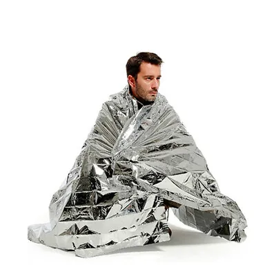 (2pcs) Rescue Blanket Waterproof Emergency Survival Foil Thermal First Aid  • $5.99