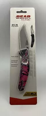 New Bear Edge 215 Folder Knife Stainless Steel Blade Pink Muddy Girl Camo • $17.99