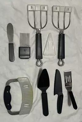 8 Pampered Chef Utensils Meat Lifter Forks Crinkle Cutter Hold & Slice & More • $49.95