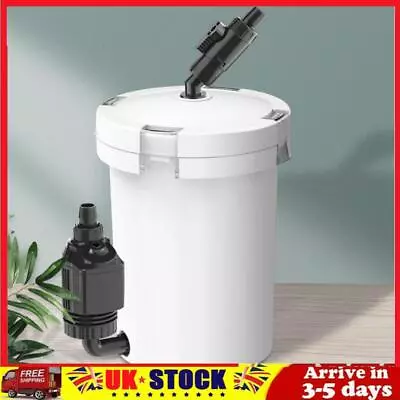 Aquarium Filter Bucket Fish Tank Quiet External Canister W/ Sponge (HW-602) • £15.59