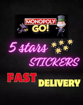 Monopoly Go 5 STARS STICKERS ! |  FAST DELIVERY💗 | NEW ALBUM MAKING MUSIC💗 • $7.69