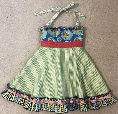 MATILDA JANE  Sz 4 Girls Wonderful Parade Limeade Ellie Roundabout Summer Dress • $24