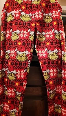 The Grinch Christmas Red Plaid Pajama Pants Adult XL  • $15