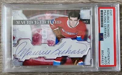 MAURICE RICHARD Custom Cut Signed Autographed Card Montreal Canadiens PSADNA • $229.99