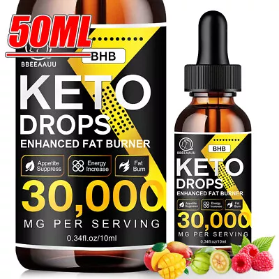 Keto Drops Diet 30000MG Ketosis Weight Loss Supplement Fat Burn Carb Blocker US • $11.99