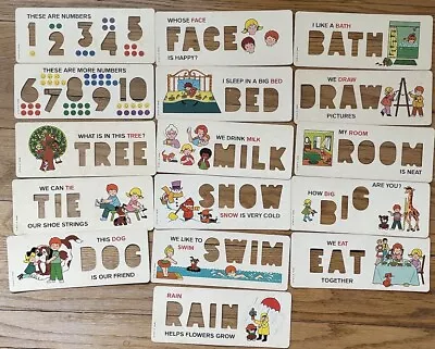 Vintage Fisher Price 16 Stencil Cards Set For Magnetic Letters School Days Desk • $12