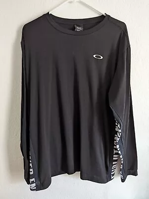 Oakley Evolution Never Ends Shirt Men XL Black Long Sleeve Athletic Fit Tee • $24.99