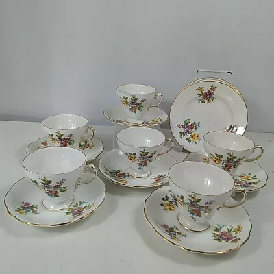 £22.16 • Buy Foley Bone China Tea Set Cup Saucer Cake Plate 6 Person Cath Kidston Floral