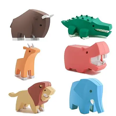 3D Jigsaw Puzzle Halftoys Collectible Magnetic Animals Toy + Display • £11.99