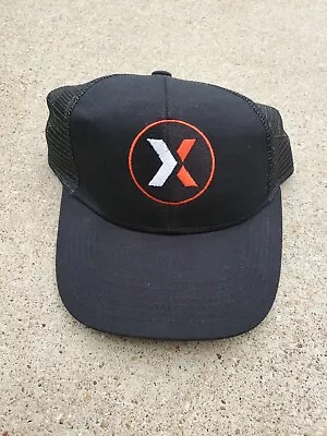 AAFES Exchange  X Logo Black Hat Cap Adjustable Mesh Snapback Hat • $11.04