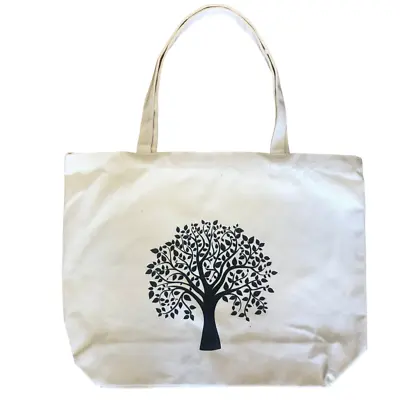 TOTE BAG Cotton Shopping Bags Reusable Printed Tree Of Life Extra-large Tote • $12