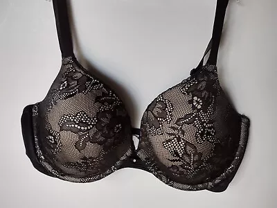 Maidenform Sweet Nothings Custom Lift Lace Bra Size 36D Style SN1689 Black FLORA • $7.99