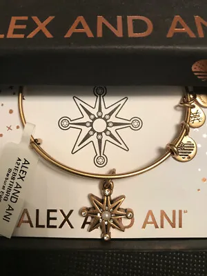 $44.63 • Buy Alex And Ani Starburst Russian Gold Bangle New W/ Tag Card & Box