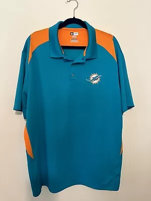  NFL Miami Dolphins Polo Shirt 2XL Team Apparel TX3 Cool • $17