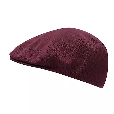 KANGOL Tropic Ventair 504 Ivy Cap 0290BC Summer Flat Driving Hat - Oxblood - S • £37.16