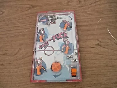 Vintage 1987 PASS THE PUCK Pocket Pinball Game Mini Hand Held~Milton Bradley • $11.16