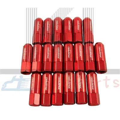 Red 20pcs 60mm 1/2-20 L22 Aluminum Extended Tuner Lug Nuts Nut For Ford Mustang • $327.88