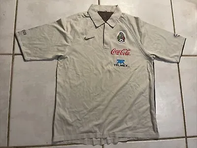 Rare Vintage NIKE Total 90 Mexico National Team Polo Shirt  Men’s Large • $89.99