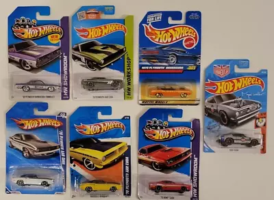 Hot Wheels MOPAR 7 Car Lot - Plymouth Barracuda AAR 426 Hemi Cuda King Kuda • $11.99