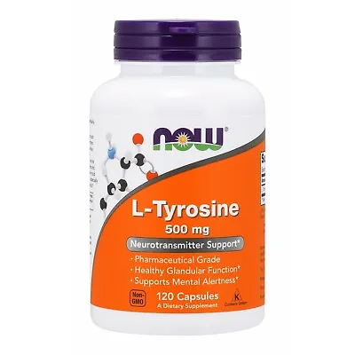 NOW Foods L-Tyrosine 500 Mg 120 Capsules • $11.99