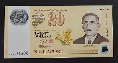 Singapore 2007 20 Dollars Polymer  Commemorative Note P-53 UNC • $31.95