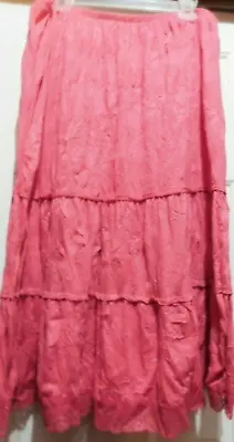 Venezia Women's Size 14/16 Pull On Textured Look Long Tiered SKIRT • $24.99