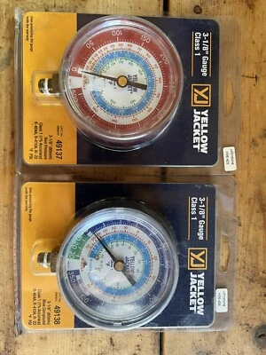 $60 • Buy Yellow Jacket 49138 Suction Line And Liquid Line Pressure Gauges- Blue,Red