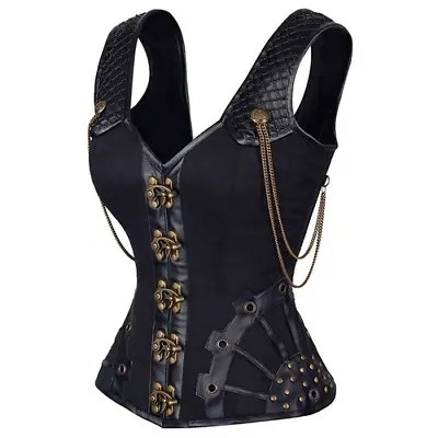 Steampunk Corset Sexy Bustier Gothic Corset Overbust Vest Shaper Shapewear Belly • $45.20