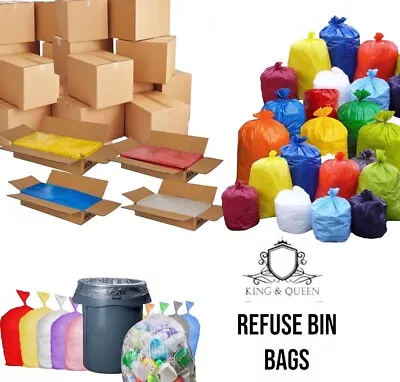 £1.95 • Buy ALL Colours Refuse Sacks Bin Bags BIG Rubbish COLOURED Waste Large XL STRONG