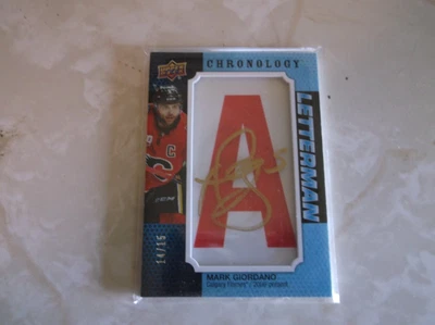 $50 • Buy 2019-20 Upper Deck Chronology Letterman Autographs Mark Giordano 14/15