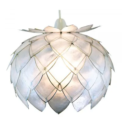 Capiz Shell Ceiling Lampshade Artichoke Vintage Effect Pendant Light Shade 25cm • £37.98