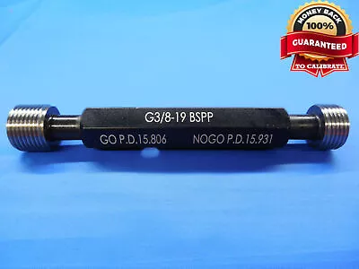 New G 3/8 19 Bspp Pipe Thread Plug Gage .375 Go No Go Pds = 15.806 & 15.931 G3/8 • $274.99