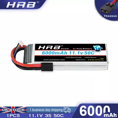 HRB 11.1V 6000mAh 3S LiPo Battery Traxxas For RC Car Truck Helicopter Quad FPV • £46.39