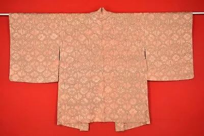 Vintage Japanese Kimono Silk Antique HAORI Kusakizome Dyed Textile/S4Z5/635 • £43.20
