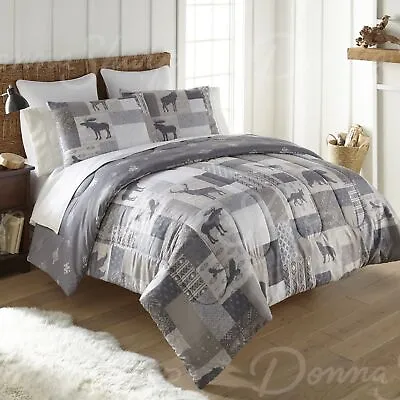 Donna Sharp Wyoming Bear Moose Wildlife Country King 3-Piece Comforter Bed Set • $133