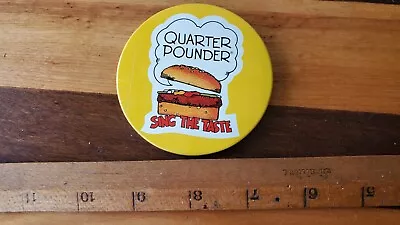 3  Vtg 1981 McDonalds Employee Advertising Pin Sing The Taste Quarter Pounder • $13.67