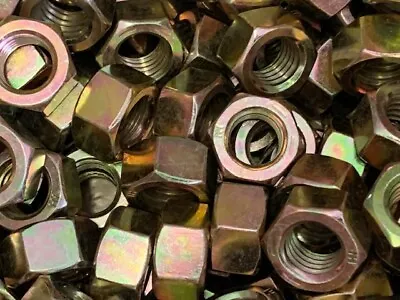 5/8 -11  Hex Nut Grade 8 Yellow Zinc Plated Unc - Pack Of 10 Pieces • $8.85