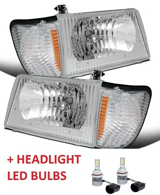 Monaco Diplomat 1998 1999 2000 Chrome Headlights Head Light Signal + Led Bulb Rv • $185